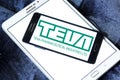 Teva pharmaceutical company logo Royalty Free Stock Photo