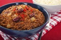 Tex- Mex Chilli with Beans and White Rice Royalty Free Stock Photo