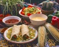 Tex Mex Food. Burritos. Royalty Free Stock Photo