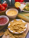Tex Mex Food. Nachos tortilla chips. Royalty Free Stock Photo
