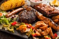 Tex mex grilled meat mix Royalty Free Stock Photo