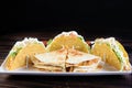 Tex-mex mexican food, guacamole taco nacho jalapeno burrito