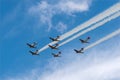 AT6 Texan Planes With Smoke Trails Royalty Free Stock Photo
