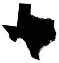 Detailed Texas Silhouette map.