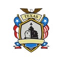 Texas Battleship Emblem Retro