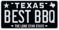 Texas Best BBQ License Plate Royalty Free Stock Photo