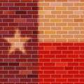 Texas Border Wall Flag Represents American Immigration Protection - 3d Illustration