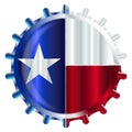 Texas Bottle Cap Flag Royalty Free Stock Photo