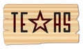 Texas Brand On A Pine Board