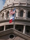 Texas Capitol with flags Royalty Free Stock Photo