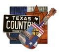 Texas Country Music Art Piece Royalty Free Stock Photo