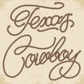 Texas cowboy monochrome vintage sticker