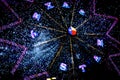 Texas Ferris Wheel and fireworks at night