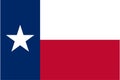 Texas flag, official colors and proportion correctly. National Texas flag Royalty Free Stock Photo