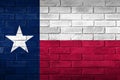 Texas flag painted on a brick wall. Royalty Free Stock Photo