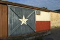 Texas Flag Painted on Historic Building Royalty Free Stock Photo