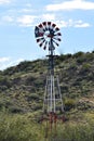 Texas flag painted on a windmill in South Texas Royalty Free Stock Photo