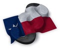 Texas flag and paragraph symbol