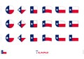 Texas flag set, simple flags of Texas with three different effects Royalty Free Stock Photo