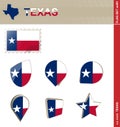 Texas Flag Set, Flag Set #281 Royalty Free Stock Photo