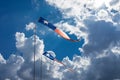 Texas Flags Blowing in the Wind Royalty Free Stock Photo