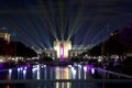 Texas hall of state and esplanade lit up at Dallas