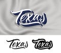Texas, hand lettering design for printing on clothes