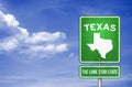 Texas - Texas Highway sign Royalty Free Stock Photo