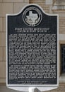 Texas Historical Commission marker for The First United Methodist Church in Fort Worth, Texas.