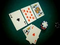 Texas Hold Flop Angled View Royalty Free Stock Photo