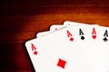 Texas holdem with poker aces