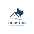 Texas houston real estate logo vector illustration, flood houston logo can use for your trademark, branding identity or commercial