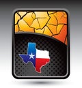 Texas icon on cracked gold backdrop Royalty Free Stock Photo