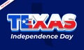 Texas independence day text effect design Royalty Free Stock Photo