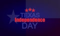 Texas Independence Day Text with flag and background illustratio Design Royalty Free Stock Photo