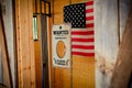 Texas jail wanted sign with American Flag Royalty Free Stock Photo