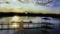 Texas Lake at Sundown Royalty Free Stock Photo