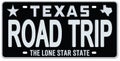 Texas License Plate Road Trip Vintage Royalty Free Stock Photo