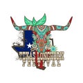 Texas Longhorn Festival Emblem Logo