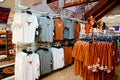 Shirts of Texas Longhorns in a store