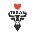 Texas love symbol Royalty Free Stock Photo