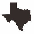 Texas map. Flat design. silhouettes blank map Royalty Free Stock Photo