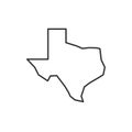 Texas map icon.Texas icon isolated on white background. Royalty Free Stock Photo