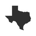 Texas map icon isolated on white background. Royalty Free Stock Photo