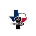 Texas map icon. Texas protest symbol isolated on white background