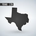 Texas map isolated on transparent background. Black map for your design. Vector illustration, easy to edit Royalty Free Stock Photo