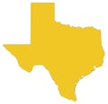 Texas map - the second largest state in the United States