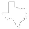 Texas map with shadow