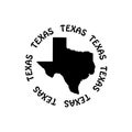 Texas map sign icon isolated on white background Royalty Free Stock Photo