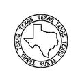 Texas map sign icon isolated on white background Royalty Free Stock Photo